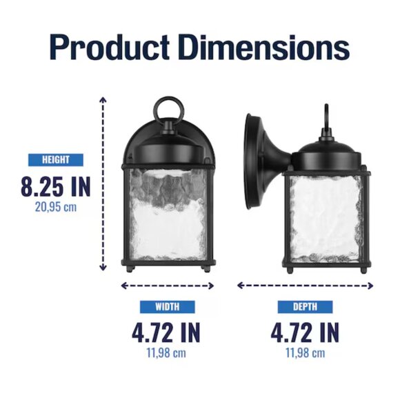 NEW Portfolio Bentree 8.25" Matte Hardwired Integrated LED Outdoor Wall Light - Picture 5 of 7